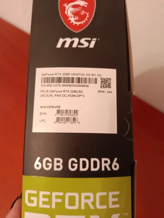 Tarjeta Gráfica MSI GeForce RTX 2060