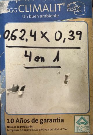 Cristal Climalit 0,62,4 x 0,39