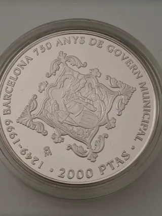 Moneda Plata Juan Carlos I Rey España 1999