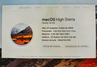 iMac 27 2009 Plata