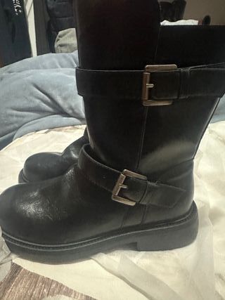 Botines de piel de vaca mujer 37