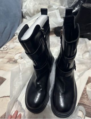 Botines de piel de vaca mujer 37