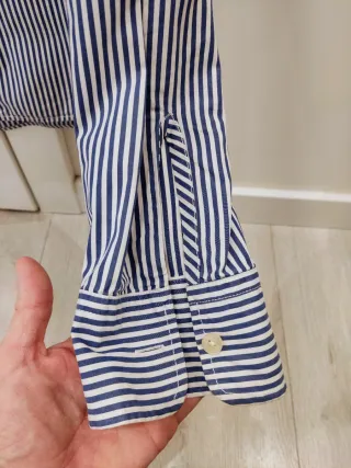 Camisa Hollister Rayas Azul y Blanco