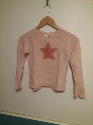 Jersey punto rosa estrella