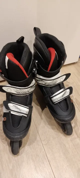 Patines línea +bolsa+rodilleras+coderas+muñequeras