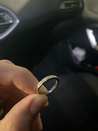 Anillo Suarez Oro Blanco Diamantes