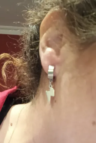 Lote de 3 Pendientes Aro con Colgante de clic