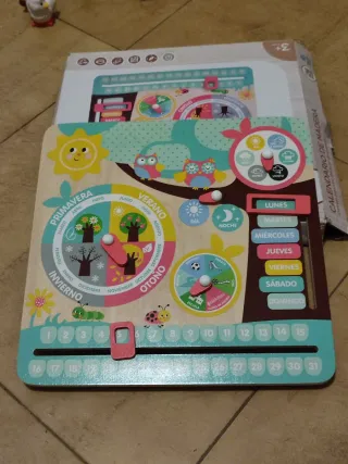 Calendario de Madera Educativo Infantil