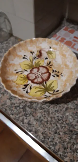 Piatto decorato fiori