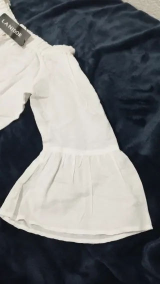 Blusa blanca manga acampanada LANIDOR