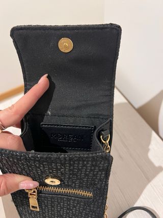 Bolso móvil Morgan negro y dorado
