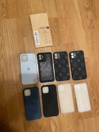 iPhone 12 Azul + 9 fundas + 1 pantalla protectora