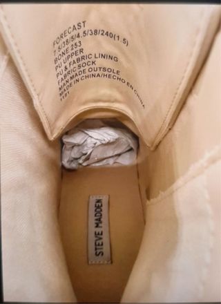 Botas Steve Madden bege tam 38