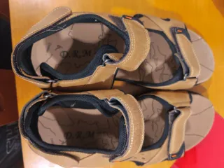 Sandalias Hombre Beige Marrón Nuevas