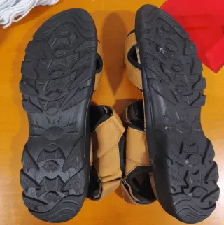 Sandalias Hombre Beige Marrón Nuevas