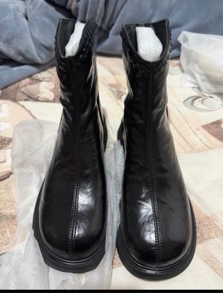 Botines de piel de vaca mujer