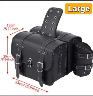 Bolsas de sillín grandes para moto