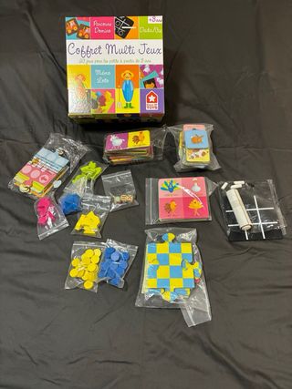 Lote de 7 juegos de mesa infantiles + 2 libros
