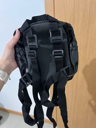 Mochila Adidas Negra Brillante