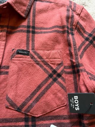 Camisa Rip Curl Boy Xadrez Vermelha M