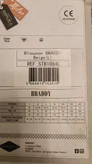 Chaqueta de moto Segura blanca