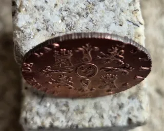 Moneda 2 Maravedís Isabel II 1848 Segovia MBC+