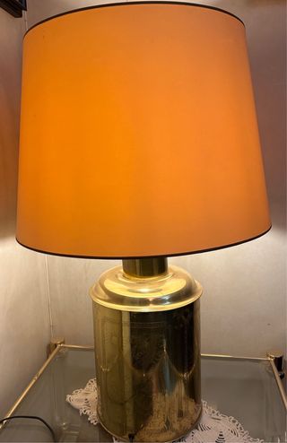 Lámpara Vintage Mesa Dorada Naranja
