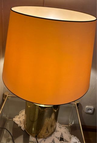 Lámpara Vintage Mesa Dorada Naranja