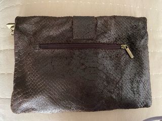 Bolso piel serpiente marrón