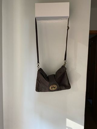 Bolso piel serpiente marrón