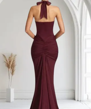 Vestido largo burdeos Nuevo