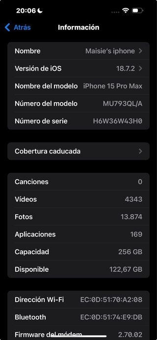 iPhone 15 Pro Max 256GB Plata/Gris