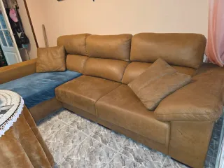 Sofa Cheslong Safa Marrón