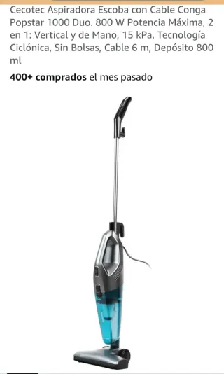 Aspirador Cecotec Conga PQPSTAR 1000 DUO