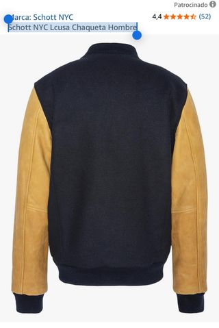 Chaqueta Schott NYC Hombre Azul/Amarillo
