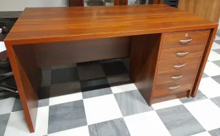 Escritorio de madera con cajones,2 estantería otro