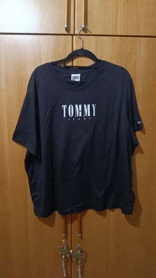Camiseta Tommy Hilfiger Mujer Negra