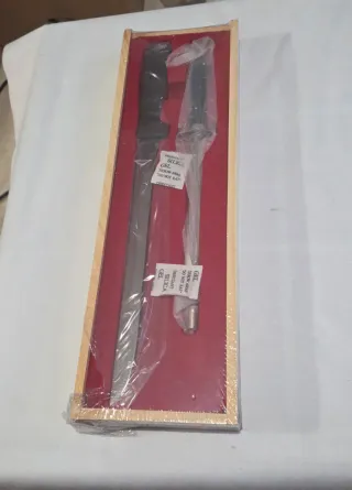 Cuchillo Jamonero y Afilador de acero inoxidab