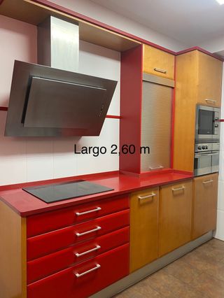 URGE VENTA Cocina Completa Madera y Rojo