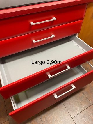 URGE VENTA Cocina Completa Madera y Rojo