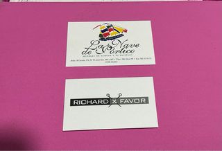 Tarjetas comerciales antiguas Vidrio Tratado UVA