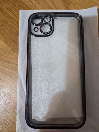 Funda iPhone 14 Plus Transparente bordes negros