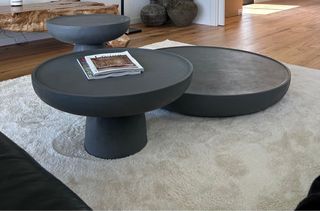 Conjunto tres mesas microcemento diseño