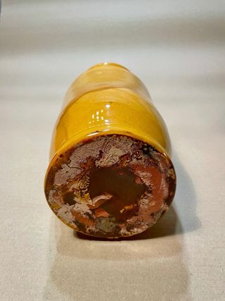 Jarrón decorativo cerámica miel Ref005