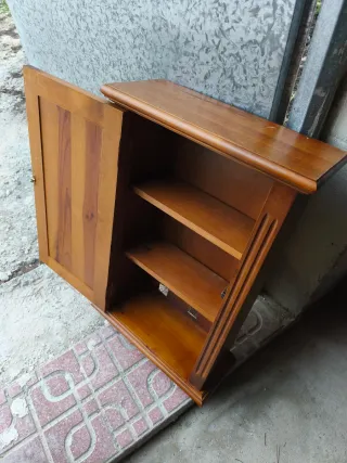 Espejo y mueble baño madera maciza