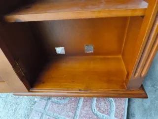 Espejo y mueble baño madera maciza
