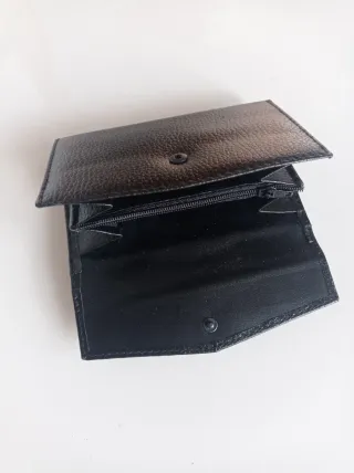 Cartera monedero señora negra ( polipiel )