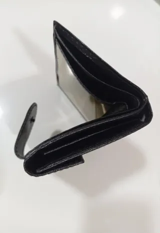 Cartera monedero señora negra ( polipiel )