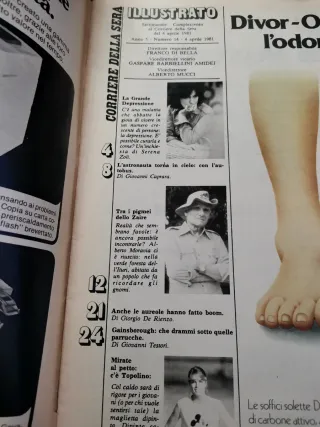 Corriere illustrato Moravia anni 80 vintage rara