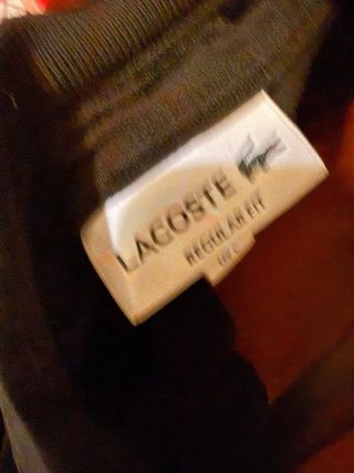 Polo Lacoste Manga Larga Negro Talla L